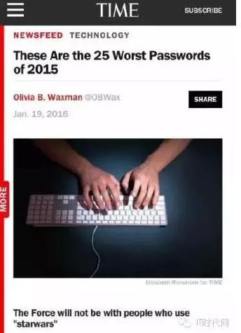 “最不安全密碼”排行榜出爐！快看看你的密碼上榜了嗎？