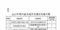 貴州省能源局印發(fā)2017年風(fēng)電開發(fā)建設(shè)實(shí)施方案：15個(gè)項(xiàng)目 總裝機(jī)70.68萬千瓦（附通知）