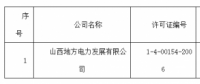 關于準予山西地方電力發(fā)展有限公司承裝（修、試）電力設施許可證許可公示（2018）第15號