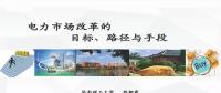 電力市場(chǎng)改革的目標(biāo)、路徑與手段