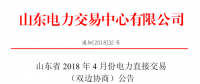 山東4月份雙邊協(xié)商、集中競價交易27日展開（附名單）