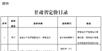 甘肅省定價目錄發(fā)布：涉及省級以下電網輸配電價、<font color=