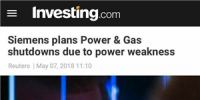 西門子并未計劃關(guān)停發(fā)電及<font color=