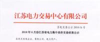 江蘇 | 2018年6月集中競價交易結(jié)果：成交電量33.31億千瓦時！