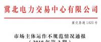 冀北電力市場主體運作不規(guī)范情況通報（2018年第2期）：21家售電公司未按要求補(bǔ)充完善注冊信息