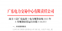 2023年8月9日南方（以廣東起步）電力現(xiàn)貨市場結(jié)算運(yùn)行日報